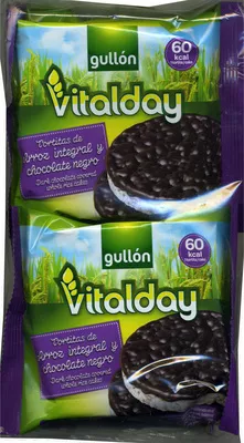 Vitalday gallette di riso integrale ricoperte Gullón 105,2 g (4 x 2 x 13,15 g), code 8410376040609