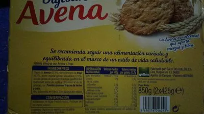 Digestive Avena Selecta, Gullón 850 g (2 x 425 g), code 8410376046243