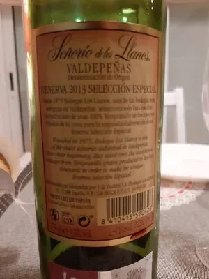 Reserva 2013 Valdepeñas Señorío de los Llanos 15 cl, code 8410415520628