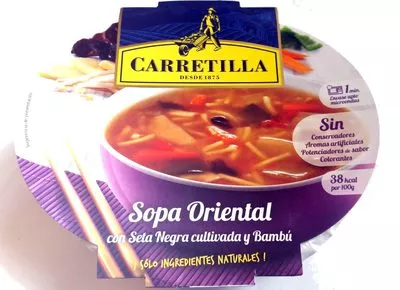 Sopa oriental con seta negra y bambú Carretilla , code 8410416009634