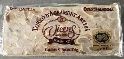 Torró d'Agramunt Vicens 300 g, code 8410495080241