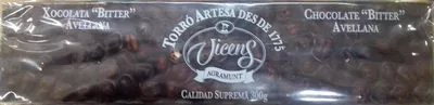 Turrón Chocolate "Bitter" Avellana Vicens 300 g, code 8410495542206