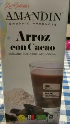 Bebida ecológica de arroz con cacao Amandín 1 l, code 8410509000609