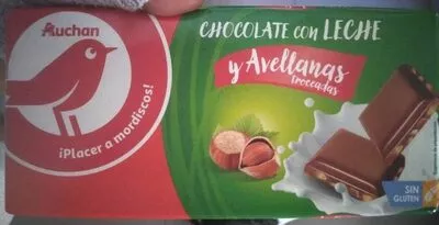 Chocolate con leche y avellanas troceadas Auchan , code 8410510017672