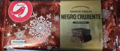 Turrón de chocolate negro crujiente Auchan 260 g, code 8410510040854