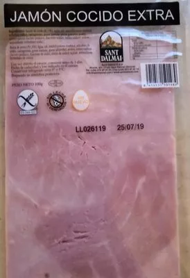 Jamón cocido extra sant dalmai 100 g, code 8410530501489