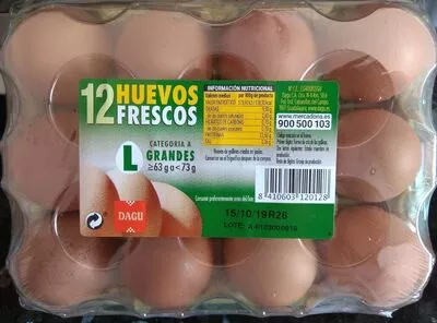 Huevos frescos categoría A grandes Dagu , code 8410603120128