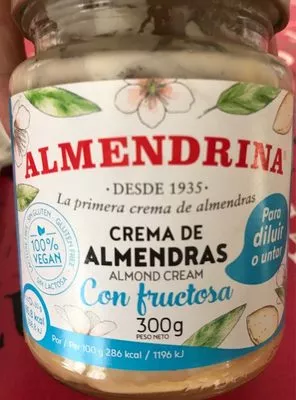 Crema de almendras con fructosa Almendrina 300 g, code 8410636000343