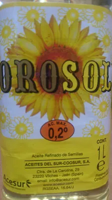 Aceite de girasol Orosol , code 8410660034673