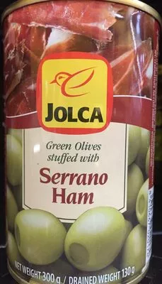 Green olives stuffed with serrano ham Jolca 130 g, code 8410667020174