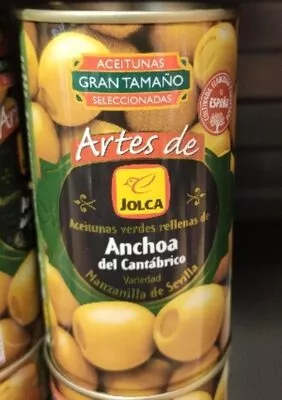 Aceitunas verdes rellenas de anchoa del Cantábrico Jolca , code 8410667020471