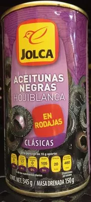 Aceitunas Negras Hojiblanca en Rodajas Clasicas Jolca 345 g, code 8410667021164