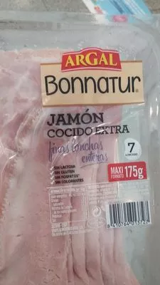 Jamón cocido extra Bonnatur, Argal 175 g, code 8410764013727