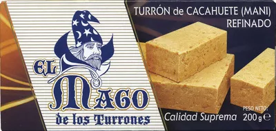 Turrón de cacahuete refinado El Mago de los Turrones 200 g, code 8410771400015