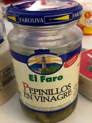 Pepinillos en vinagre extrafinos frasco 200 g El Faro , code 8410813201020