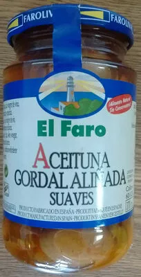 Aceituna Gordal aliñada suaves El Faro 370 ml, code 8410813213405