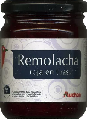 Remolacha roja en tiras Auchan 350 g (neto), 210 g (escurrido), 370 ml, code 8410813217267