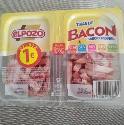 Tiras de Bacon El Pozo ElPozo 2 x 55 g, code 8410843013853