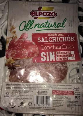 Salchichón Al Natural Lonchas El Pozo El Pozo 80 g, code 8410843035916