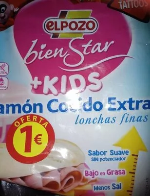 Jamón cocido extra. Lonchas finas elpozo , code 8410843118398