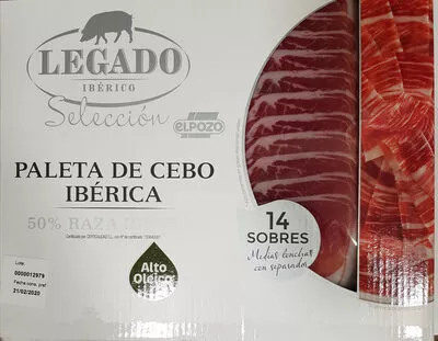 Paleta de cebo Ibérica El Pozo, Elpozo 1.18 kg, code 8410843127734