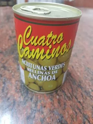 Aceitunas verdes rellenas de anchoa Cuatro Caminos , code 8410971141497