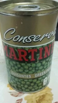 Guisantes Conservas Martínez 150 g (neto), 95 g (escurrido), 170 ml, code 8410988001104