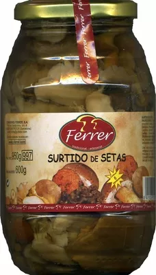 Mezcla de setas en conserva "Ferrer" Ferrer 950 (neto), 600 g (escurrido), 997 ml, code 8411026010010