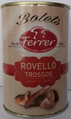 Rovelló trossos Ferrer 420 g neto, 200 g escurrido, 425 ml, code 8411026010379