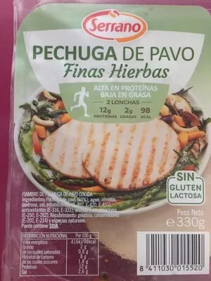 Pechuga de pavo finas hierbas serrano , code 8411030015520