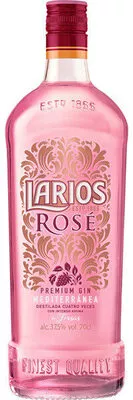 Rosé ginebra premium mediterránea con aroma a fresas Larios 70CL, code 8411144100402