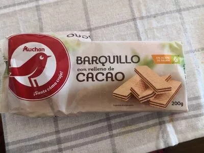 Barquillo con relleno de chocolate Auchan , code 8411414013296