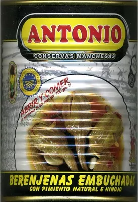 Berenjenas encurtidas embuchadas origen Almagro Antonio 800 g (neto), 350 g (escurrido), 850 ml, code 8411471111638