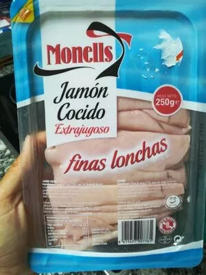 Jamón cocido monells 250 g, code 8411477907761