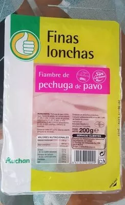 Fiambre de pechuga de pavo Auchan 200 g, code 8411477910099