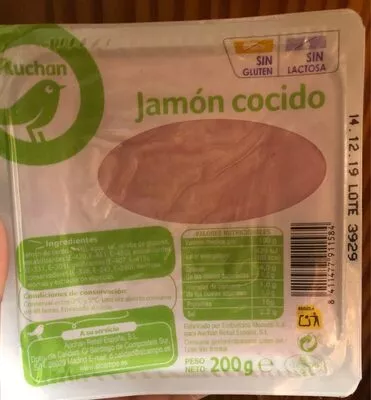 Jamón cocido Auchan 200 g, code 8411477911584