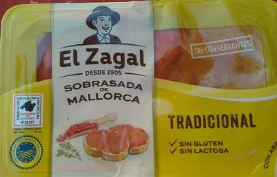 Sobrasada superfina de mallorca sin gluten tarrina El Zagal 200 g, code 8411959101007