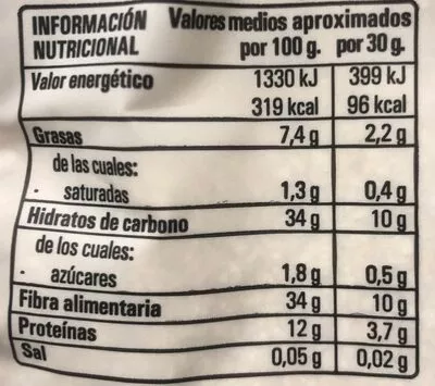 Salvado de avena ecológica NaturTierra , code 8412016366469