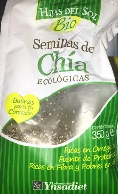 Hijas del sol semillas de chía ecológicas Hijas del Sol 350 g, code 8412016366476