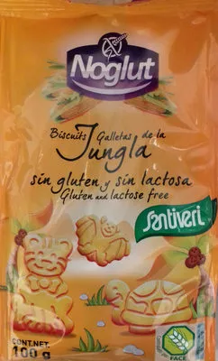 Noglut jungla galletitas con formas de animales Santiveri 100 g, code 8412170029415