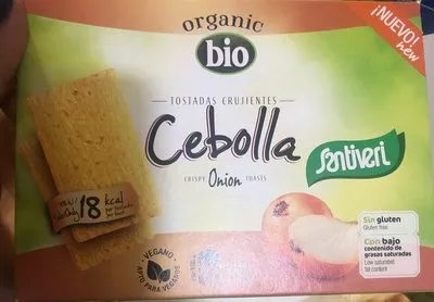 Organic bio tostadas crujientes con cebolla ecológicas Santiveri 100 g, code 8412170037991