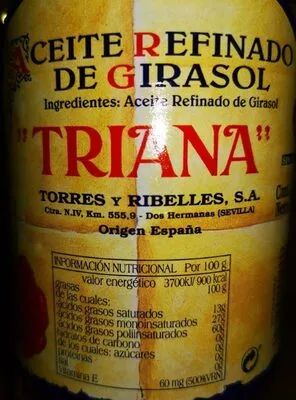 Aceite refinado de girasol  , code 8412253001000