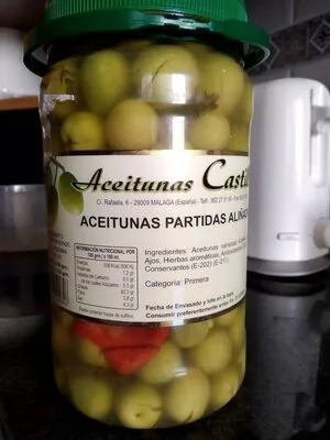 Aceitunas partidas aliñadas Aceitunas Castillo , code 8412295000306