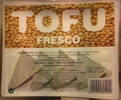 Tofu fresco Man Fong 450 g - neto, 380 g - escurrido, code 8412492801010