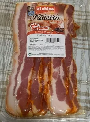 Loncheados de panceta.Sabor barbacoa el chico 150 g, code 8412582008558