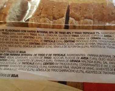 Silueta pan de molde integral cereales completo Bimbo , code 8412600300121