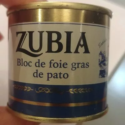 Bloc de foie gras de pato Zubia , code 8412769159059