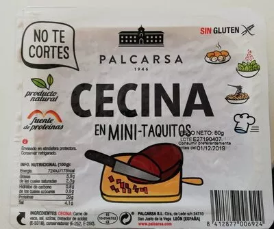 Cecina en mini taquitos Palcarsa 60 g, code 8412877006924