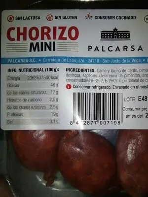 Chorizo Palcarsa  , code 8412877007198