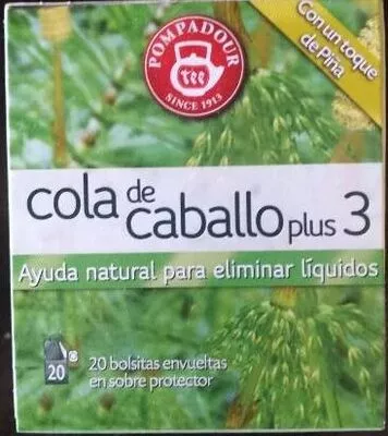 Cola de caballo plus 3 Pompadour 40 g (20 x 2 g), code 8412900401092